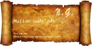 Nyilas Győző névjegykártya